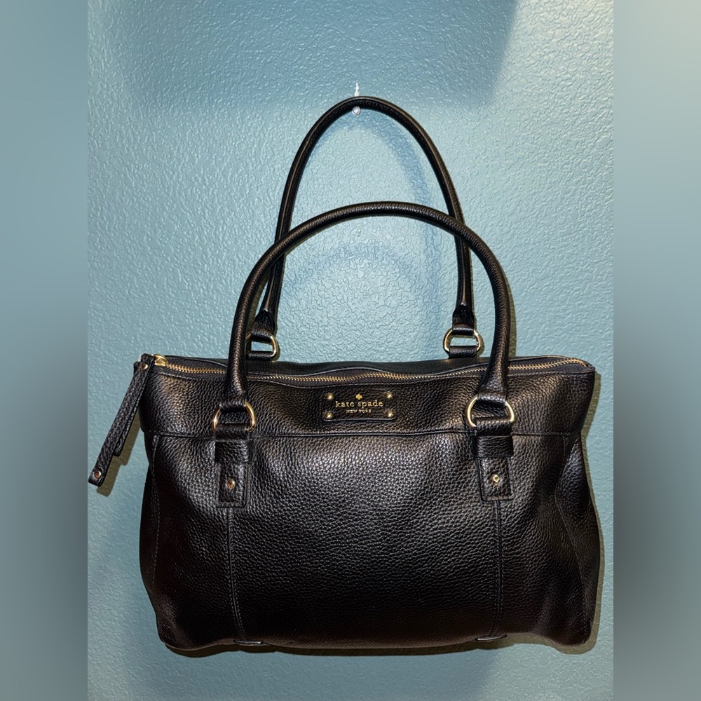 Kate Spade New York Black Pebbled Leather Satchel